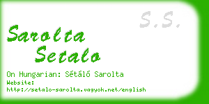 sarolta setalo business card
